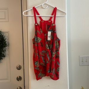 New York and Company Floral Blouse Size XL